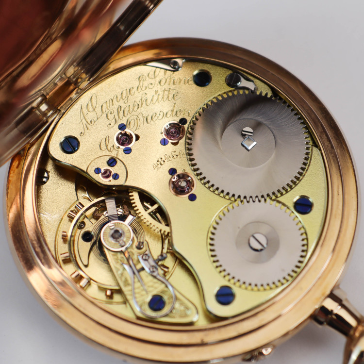 A. Lange & Söhne Lepine Taschenuhr Gelbgold - Bild 4 